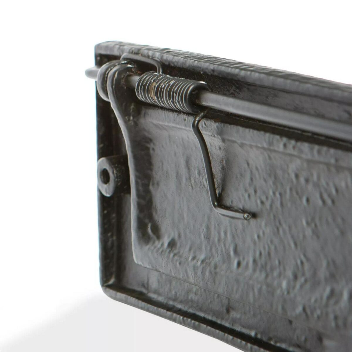 Rustic Letter Plate Cast Iron Antique Door Post Box W255mm x H85mm Black - Image 3