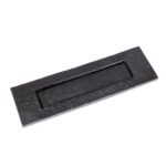Rustic Letter Plate Cast Iron Antique Door Post Box W340mm x H100mm Black