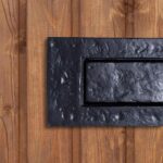 Rustic Letter Plate Cast Iron Antique Door Post Box W340mm x H100mm Black - Image 6