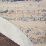 Rustic Textures Rustic Beige and Grey Circle Rug, 160cm - Image 5