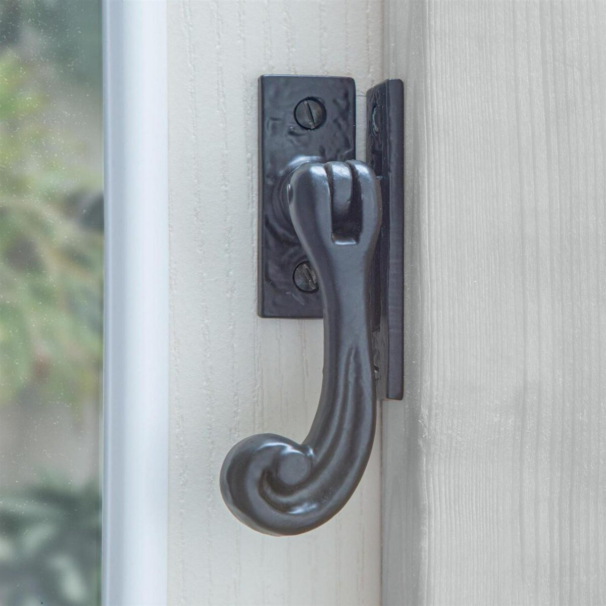Rustic Window Fastener - Right Handed Cast Iron Antique W45mm x H110mm Black - Image 6