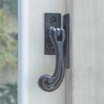 Rustic Window Fastener - Right Handed Cast Iron Antique W45mm x H110mm Black - Image 6