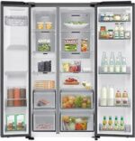 SAMSUNG Bespoke AI Series 7 RS70F66KCTEU American-Style Fridge Freezer - Silver - Image 2