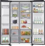 SAMSUNG Bespoke AI Series 8 RS80F66KBFEU American-Style Fridge Freezer - Black - Image 2