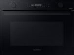 SAMSUNG Bespoke Series 4 NQ5B4553FBK/U4 Built-in Compact Combination Microwave - Black Glass