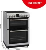 SHARP KF-66DDVDD04IM1K-EN 60 cm Electric Ceramic Cooker - Inox - Image 2