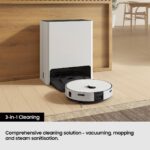 Samsung Bespoke Jet Bot Combo+ 3-in-1 Robot Vacuum Cleaner, Satin Grey, VR7MD96514G/EU - Image 4