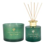 Scented Candle and Reed Diffuser Set Gift 38hr Burn 350g Sage and Seasalt