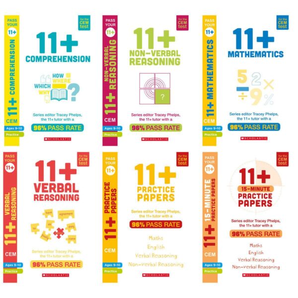 Scholastic CEM 11+ Practice and Revision 6 Book Assortment