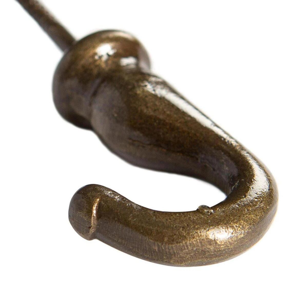 Screw Hook Cast Iron Antique Vintage Style Hooks W20mm x H35mm Brass - Image 2