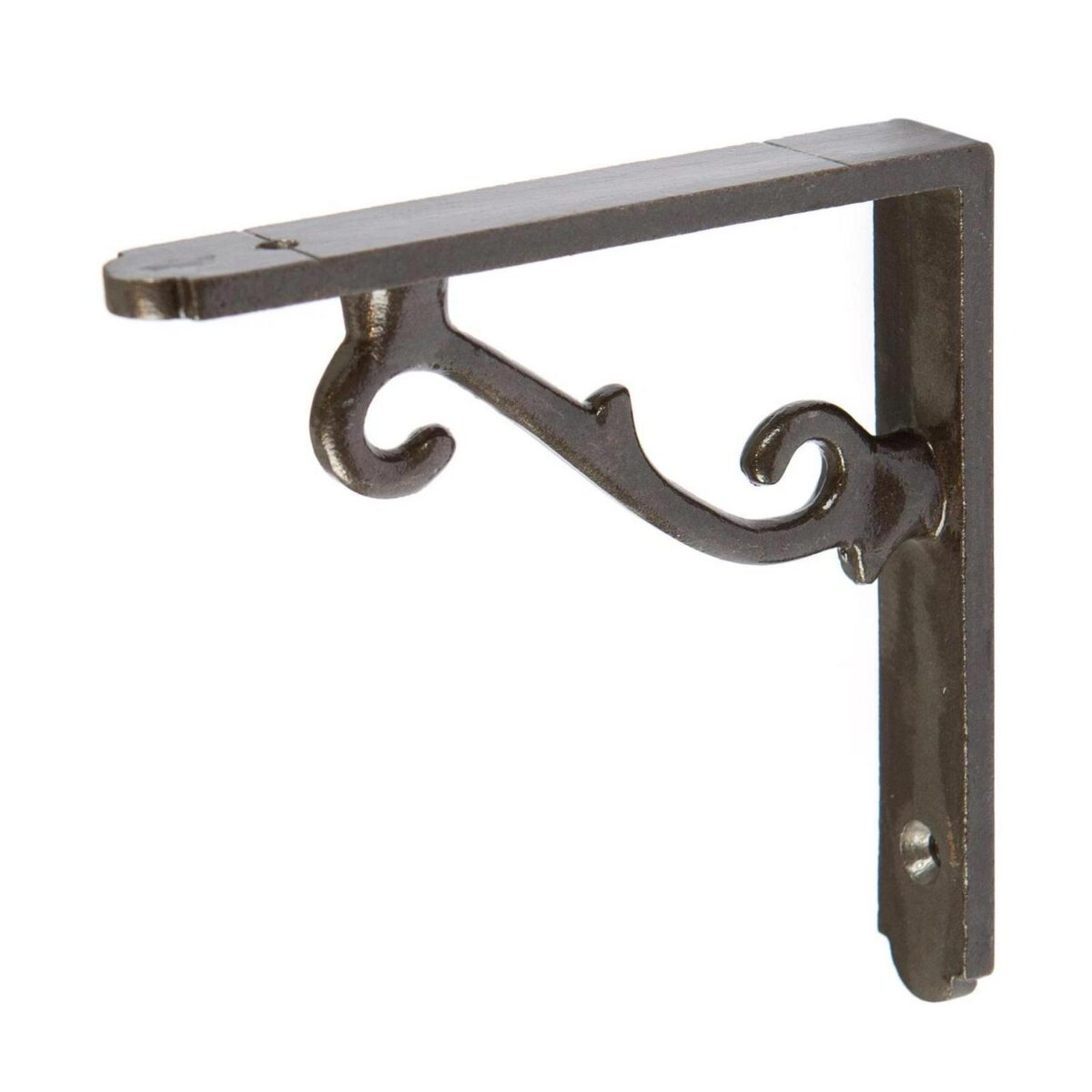 Scroll Iron Shelf Bracket Cast Iron Antique Vintage Wall Brackets D105mm Raw - Image 1