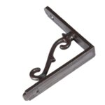 Scroll Iron Shelf Bracket Cast Iron Antique Vintage Wall Brackets D105mm Raw - Image 3