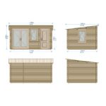 Shire Rydal 44mm Log Cabin 14 x 10ft (4.2 x 3m) - Image 2