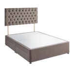Silentnight 4 Drawer Divan Base with Eden Headboard in Pebble in 2 Colours and 3 Sizes - Image 4