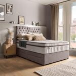 Silentnight 4 Drawer Divan Base with Eden Headboard in Pebble in 2 Colours and 3 Sizes - Image 5
