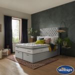 Silentnight AirMesh 3000 Pocket Boxtop Mattress and Slate Grey Full Ottoman Divan in 3 Sizes