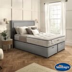 Silentnight British Wool 2400 Pocket Mattress and Slate Grey Full Ottoman Divan in 3 Sizes