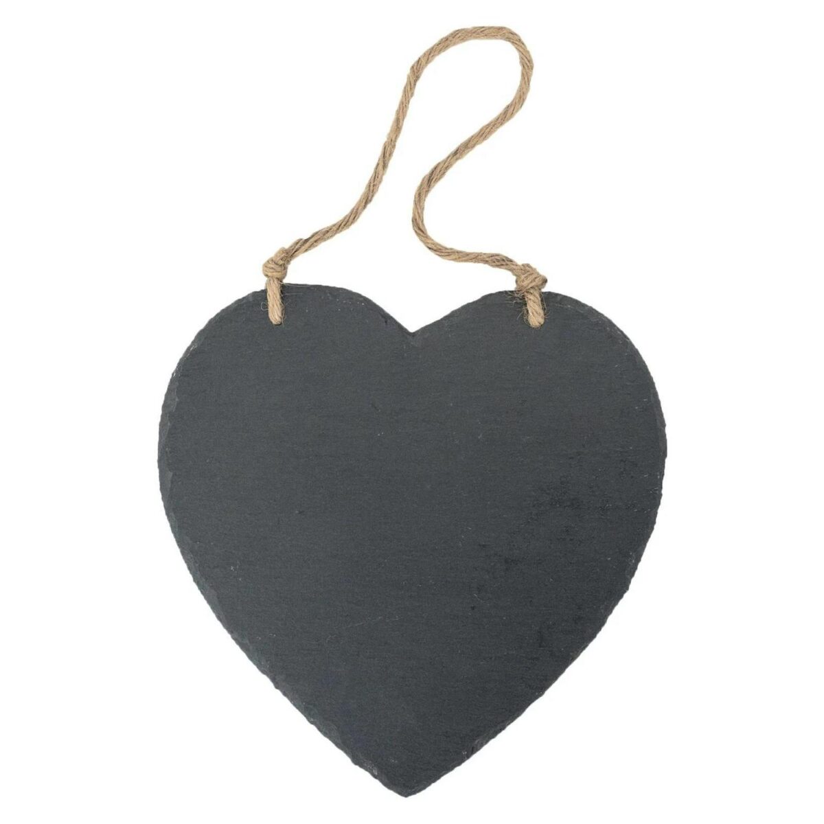 Slate Heart Hanging Notice Board Rustic Restaurant Kitchen Memo Chalkboard - Image 1
