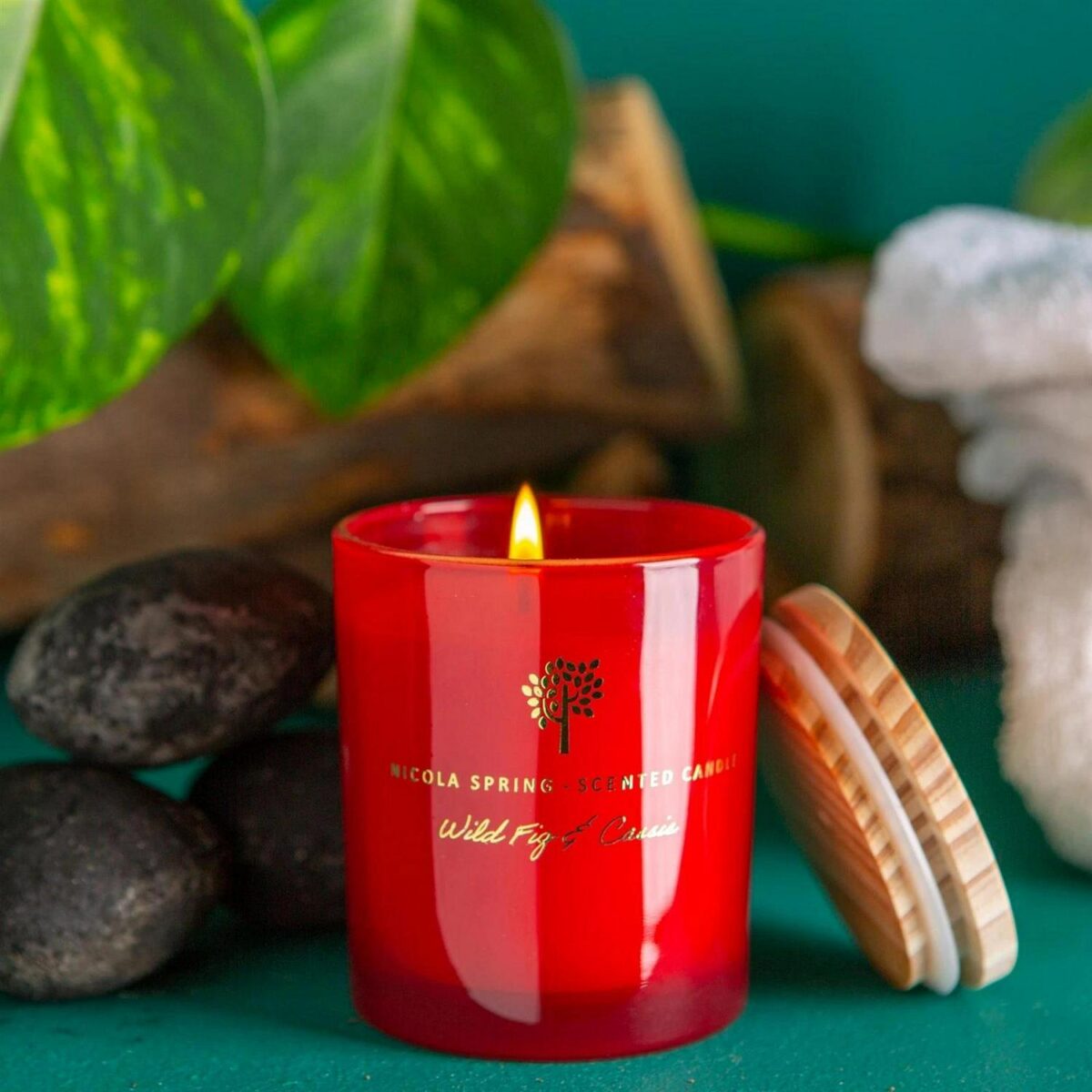 Soy Wax Scented Candle Aromatherapy Gift 21hr Burn 130g Wild Fig and Cassis - Image 5