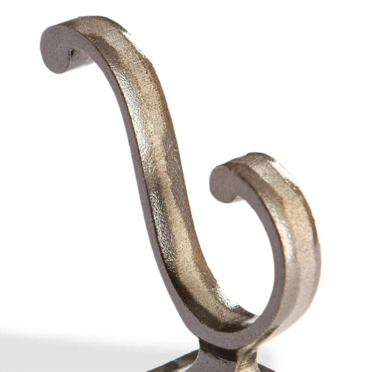 Square Back Hat and Coat Hook Cast Iron Antique Vintage Style W35mm x H80mm Raw - Image 3