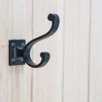 Square Back Hat and Coat Hook Cast Iron Antique Vintage Style W35mm x H80mm Raw - Image 6