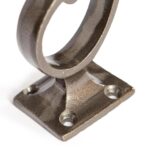 Square Back Hat and Coat Hook Cast Iron Antique Vintage Style W35mm x H80mm Raw - Image 2