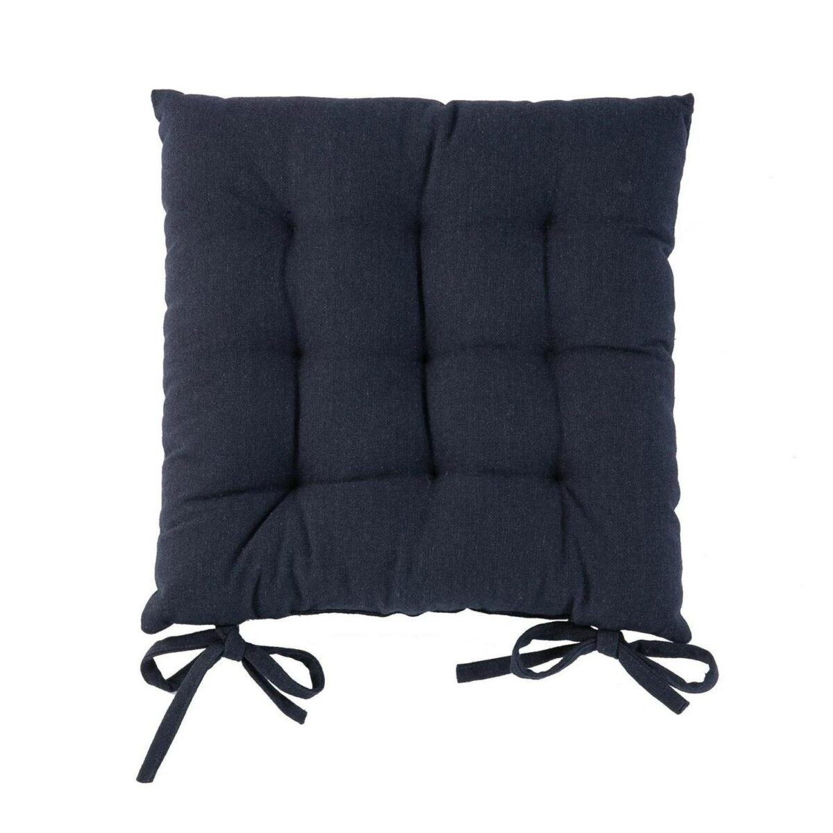 Square Garden Chair Seat Cushion Cotton Polyester Filled Outdoor Dining Pad Navy - Image 1