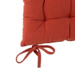 Square Garden Chair Seat Cushion Cotton Polyester Filled Outdoor Dining Paprika - Image 4