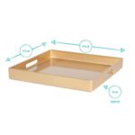 Square Serving Tray Wedding Party Dining Food Drinks Service 33cm Rose Gold - Image 3