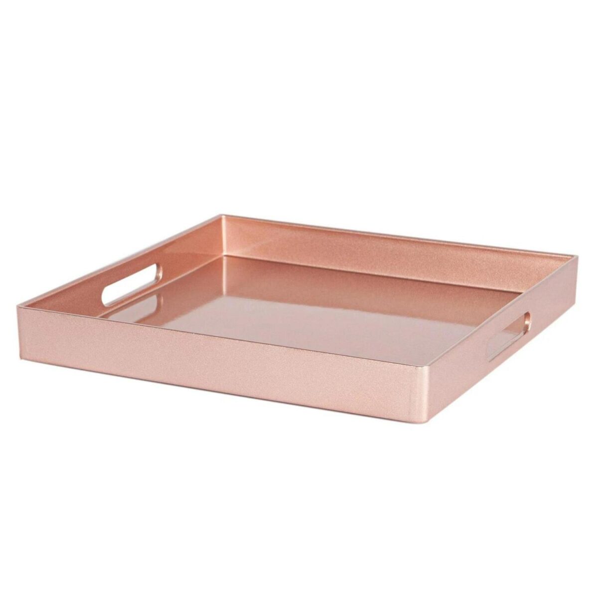 Square Serving Tray Wedding Party Dining Food Drinks Service 33cm Rose Gold - Image 1