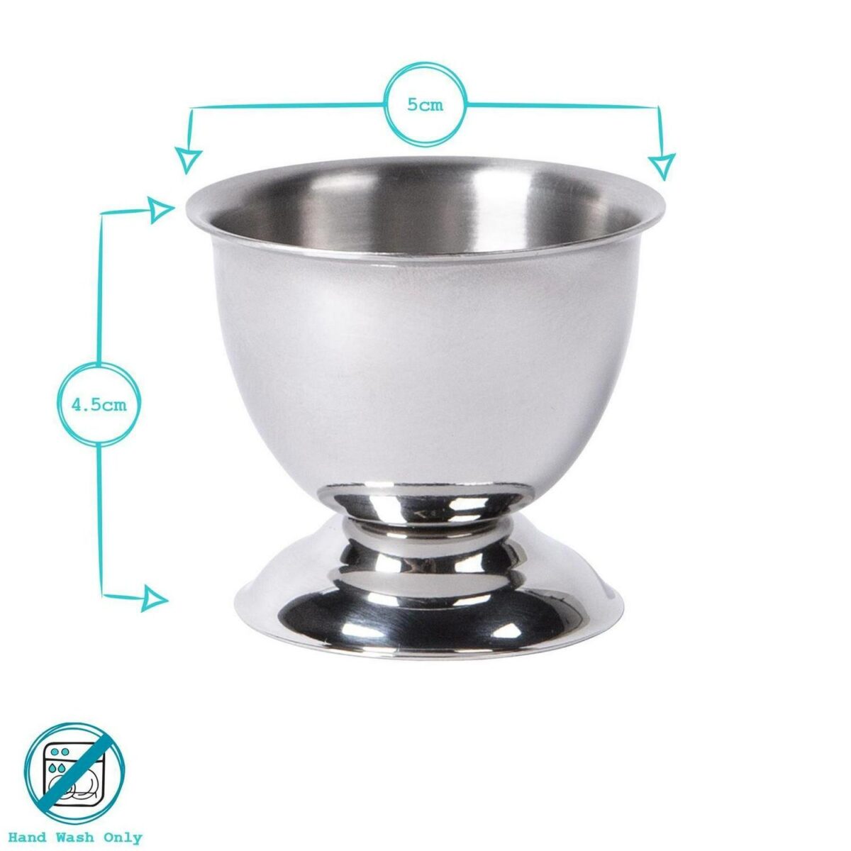 Stainless Steel Egg Cups Hard Boiled Kitchen Breakfast Cup Holder Stand Set - Image 3