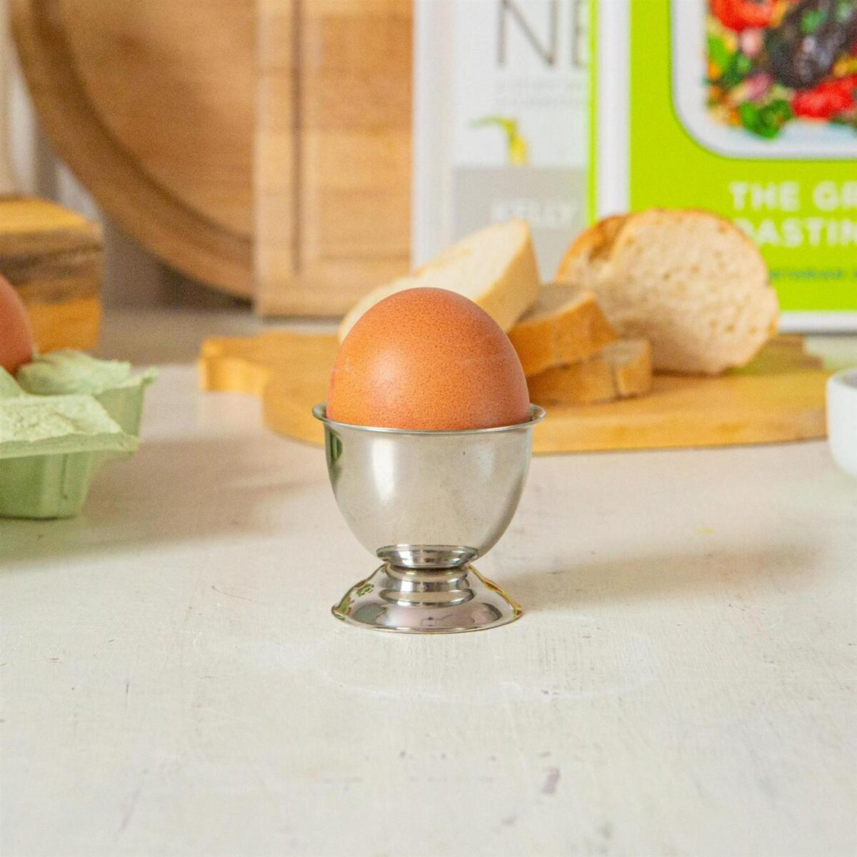 Stainless Steel Egg Cups Hard Boiled Kitchen Breakfast Cup Holder Stand Set - Image 4