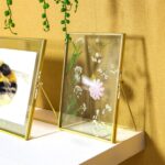 Standing Metal Photo Frame Metallic Table Desk Picture Display 6 x 8 Gold - Image 4