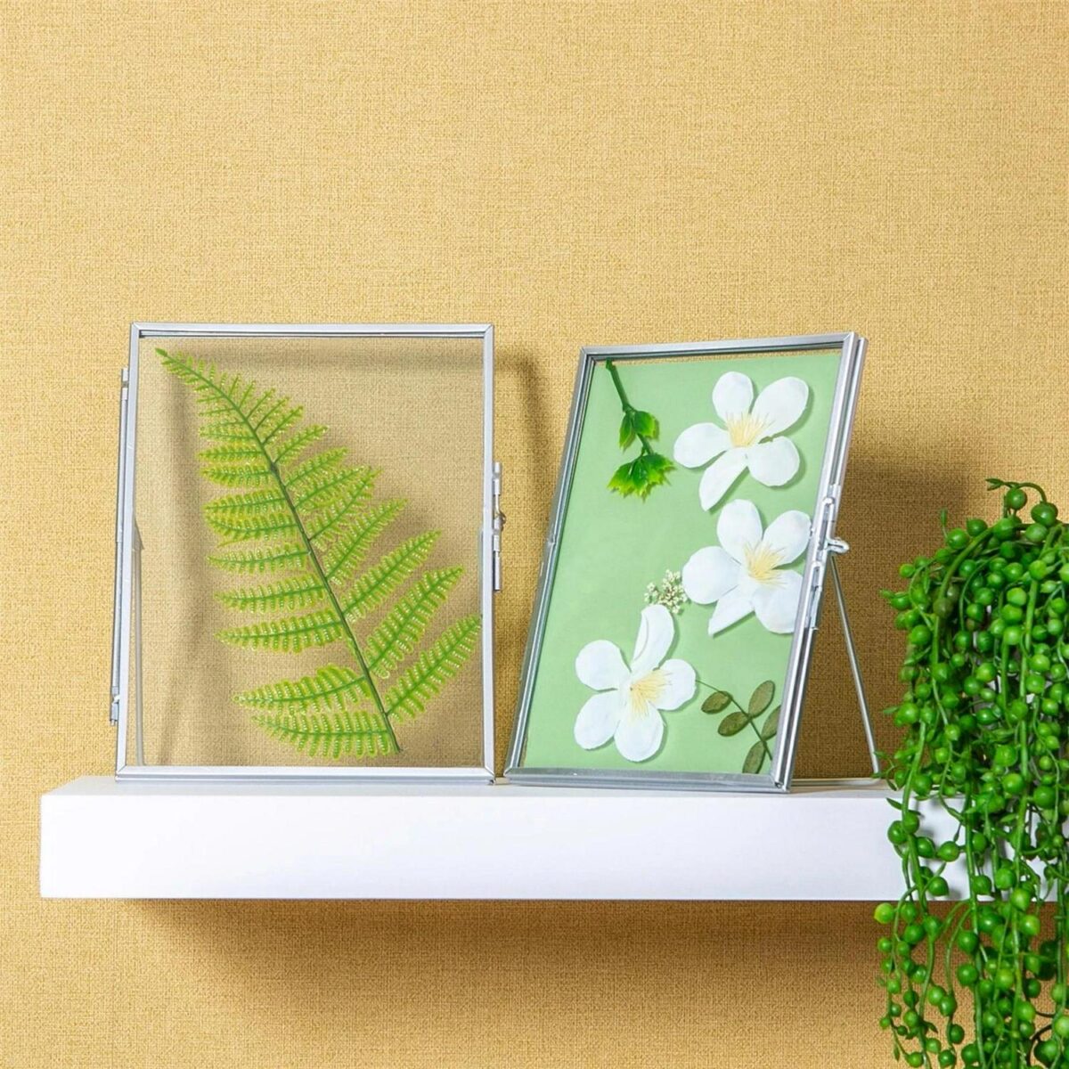 Standing Metal Photo Frame Metallic Table Desk Picture Display 6  x 8  Silver - Image 4