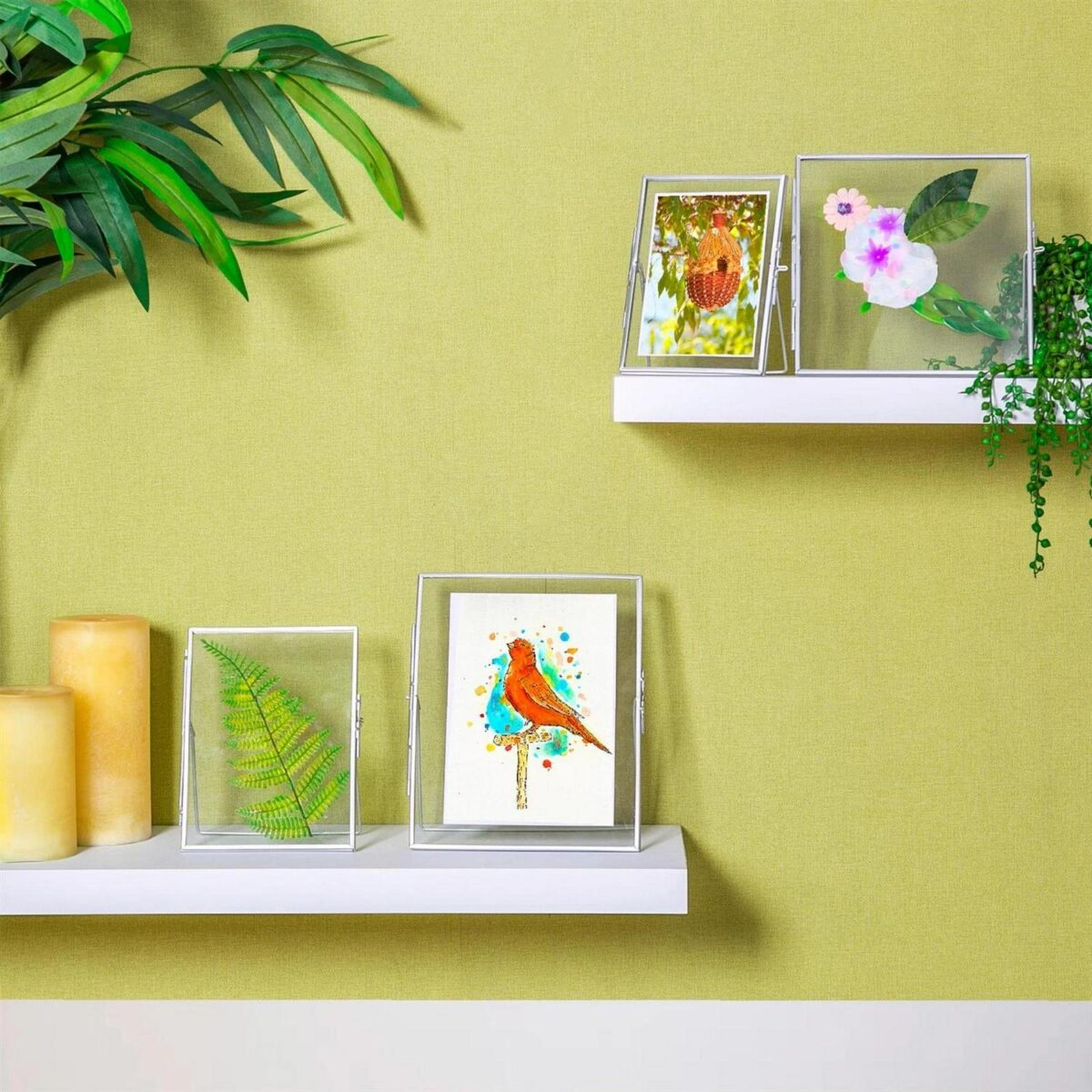 Standing Metal Photo Frame Metallic Table Desk Picture Display 6  x 8  Silver - Image 5
