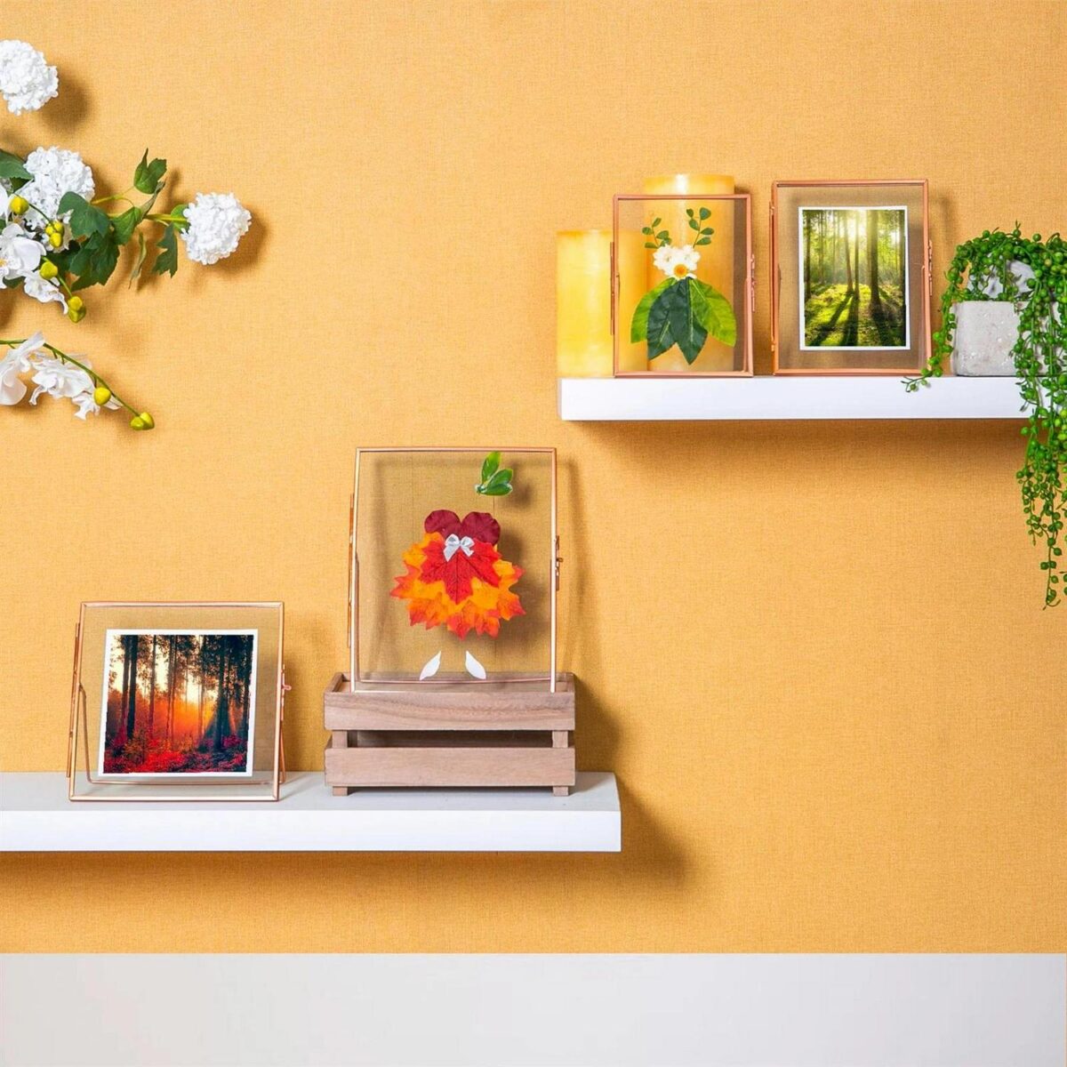Standing Metal Photo Frame Metallic Table Desk Display 6  x 8  Rose Gold - Image 5