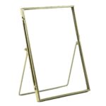 Standing Metal Photo Frame Metallic Table Desk Picture Display 6 x 8 Gold