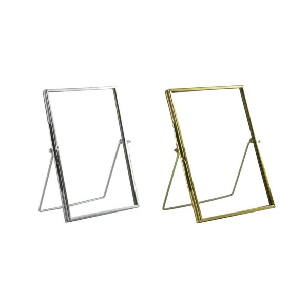 Standing Photo Frame Metallic Table Desk Metal Picture Display 5  x 7