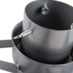 Star Shaped Metal Christmas Tree Stand up to 2.8m Silver Urban Industrial Décor - Image 4