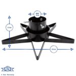 Star Shaped Metal Christmas Tree Stand up to 2.8m Silver Urban Industrial Décor - Image 3