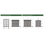 Stone Garden 6ft 2 x 7ft 10 (1.89 x 2.4m) Apex Steel Shed in 2 Colours - Image 2