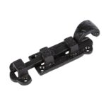 Straight Antique Fish Tail Surface Bolt Cast Iron Ornate Door Bolts W90mm Black