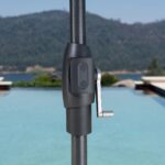 SunVilla 10ft (3m) Solar LED Round Market Umbrella in Blue - Image 4