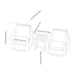 SunVilla Archer 3 Piece Deep Seating Bistro Patio Set + Cover - Image 2