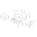 SunVilla Clifton 4 Piece Fire Deep Seating Set + Cover - Image 2