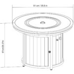SunVilla Woodcrest 36 (91cm) Fire Table + Cover - Image 2