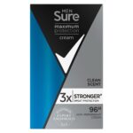 Sure Men Maximum Protection Anti-Perspirant Cream Deodorant, 2 x 45ml - Image 2