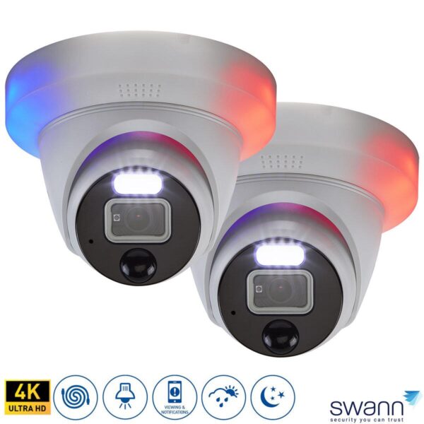 Swann Enforcer 4K Add-On Dome Camera x 2, SWPRO-4KDERPK2-EU