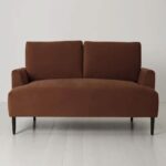 Swyft Model 05 Brown Velvet 3 Seater Sofa - Image 3