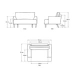 Swyft Model 05 Brown Velvet Loveseat - Image 2